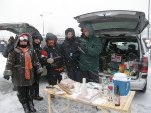 Tailgating in a blizzard at Soldier Field