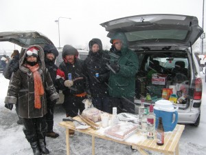 Tailgating in a blizzard at Soldier Field